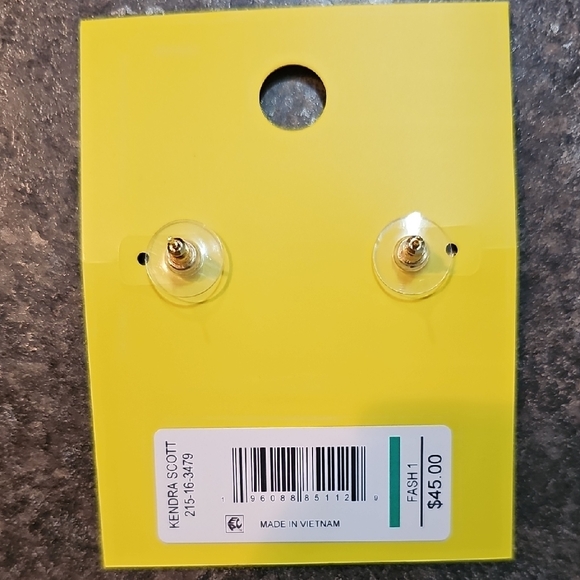 Kendra Scott Gold and Silver Kids Cross Earrings - Picture 2 of 3